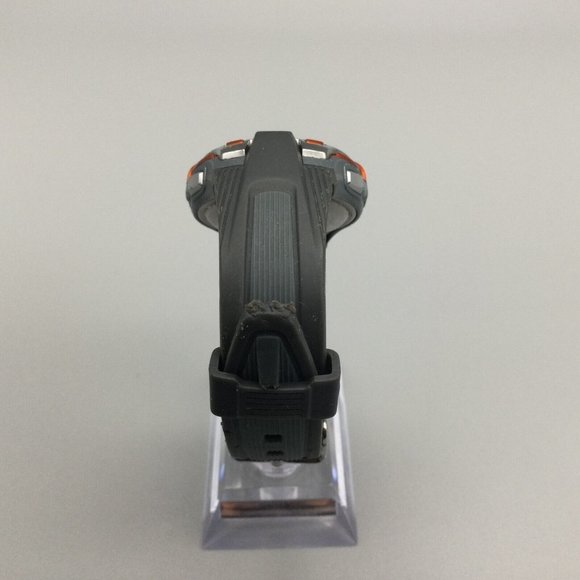 Armitron Pro Sports Watch Men Silver Tone Gray Orange Day Date Timer 50M - Picture 6 of 11